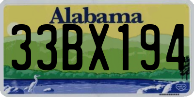 AL license plate 33BX194