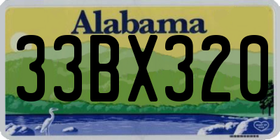 AL license plate 33BX320