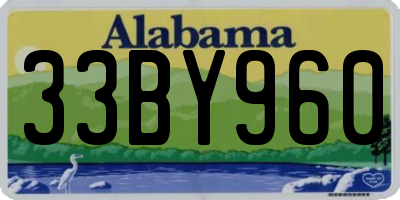 AL license plate 33BY960