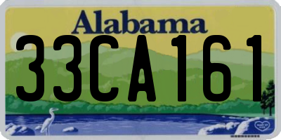 AL license plate 33CA161