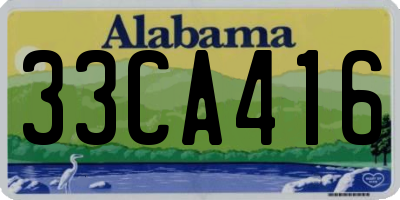 AL license plate 33CA416