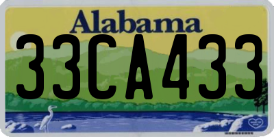 AL license plate 33CA433