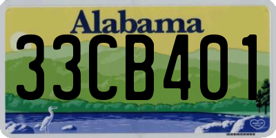 AL license plate 33CB401
