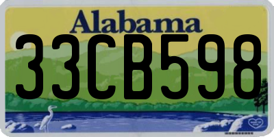 AL license plate 33CB598