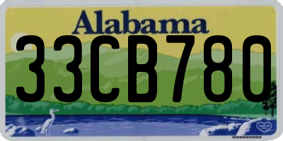 AL license plate 33CB780