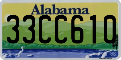 AL license plate 33CC610