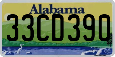 AL license plate 33CD390