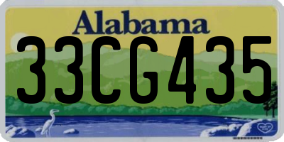 AL license plate 33CG435
