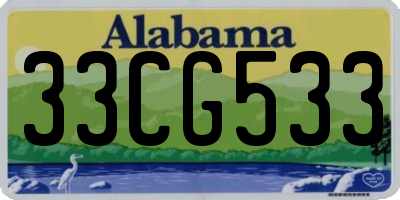 AL license plate 33CG533