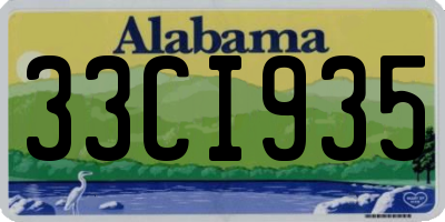 AL license plate 33CI935