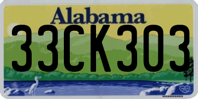 AL license plate 33CK303