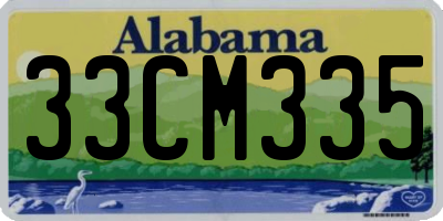 AL license plate 33CM335