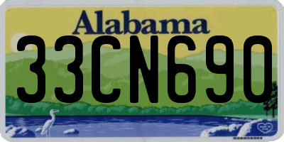 AL license plate 33CN690
