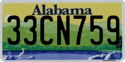 AL license plate 33CN759