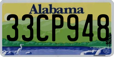 AL license plate 33CP948