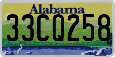AL license plate 33CQ258