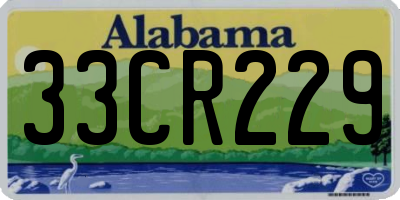 AL license plate 33CR229