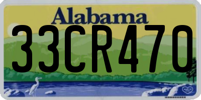 AL license plate 33CR470