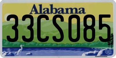 AL license plate 33CS085
