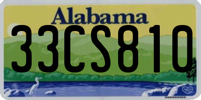 AL license plate 33CS810