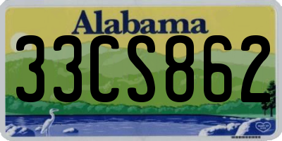 AL license plate 33CS862