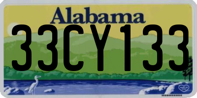 AL license plate 33CY133