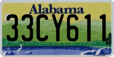 AL license plate 33CY611