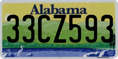 AL license plate 33CZ593