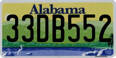 AL license plate 33DB552