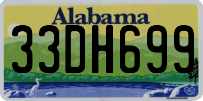 AL license plate 33DH699