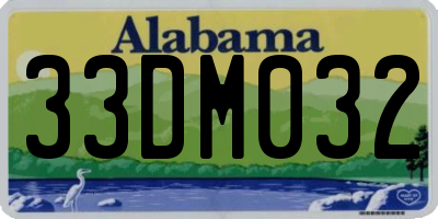 AL license plate 33DM032