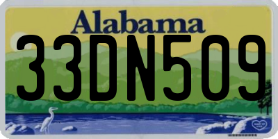 AL license plate 33DN509