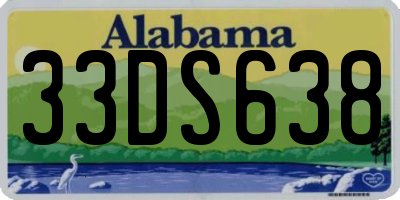 AL license plate 33DS638
