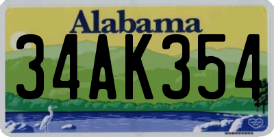 AL license plate 34AK354
