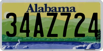 AL license plate 34AZ724