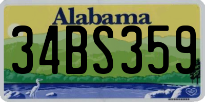 AL license plate 34BS359