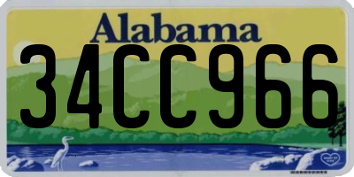 AL license plate 34CC966