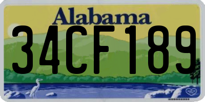 AL license plate 34CF189