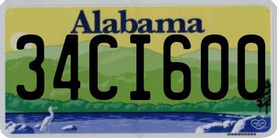 AL license plate 34CI600