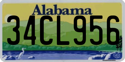 AL license plate 34CL956