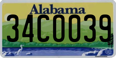 AL license plate 34CO039