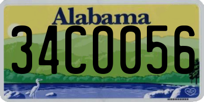 AL license plate 34CO056
