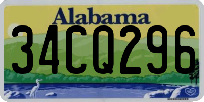 AL license plate 34CQ296
