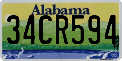 AL license plate 34CR594