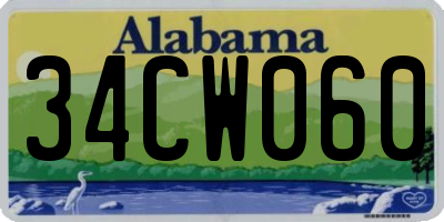 AL license plate 34CW060