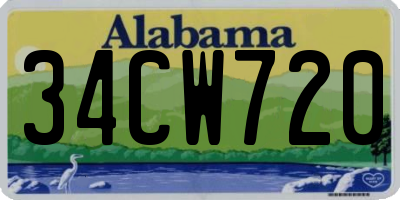 AL license plate 34CW720