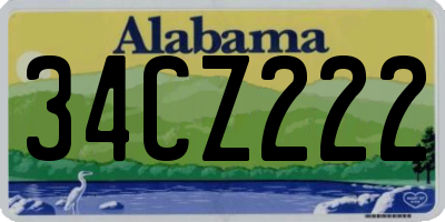 AL license plate 34CZ222