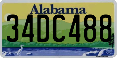 AL license plate 34DC488