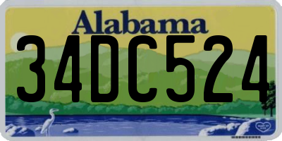 AL license plate 34DC524