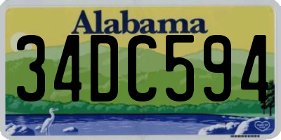 AL license plate 34DC594